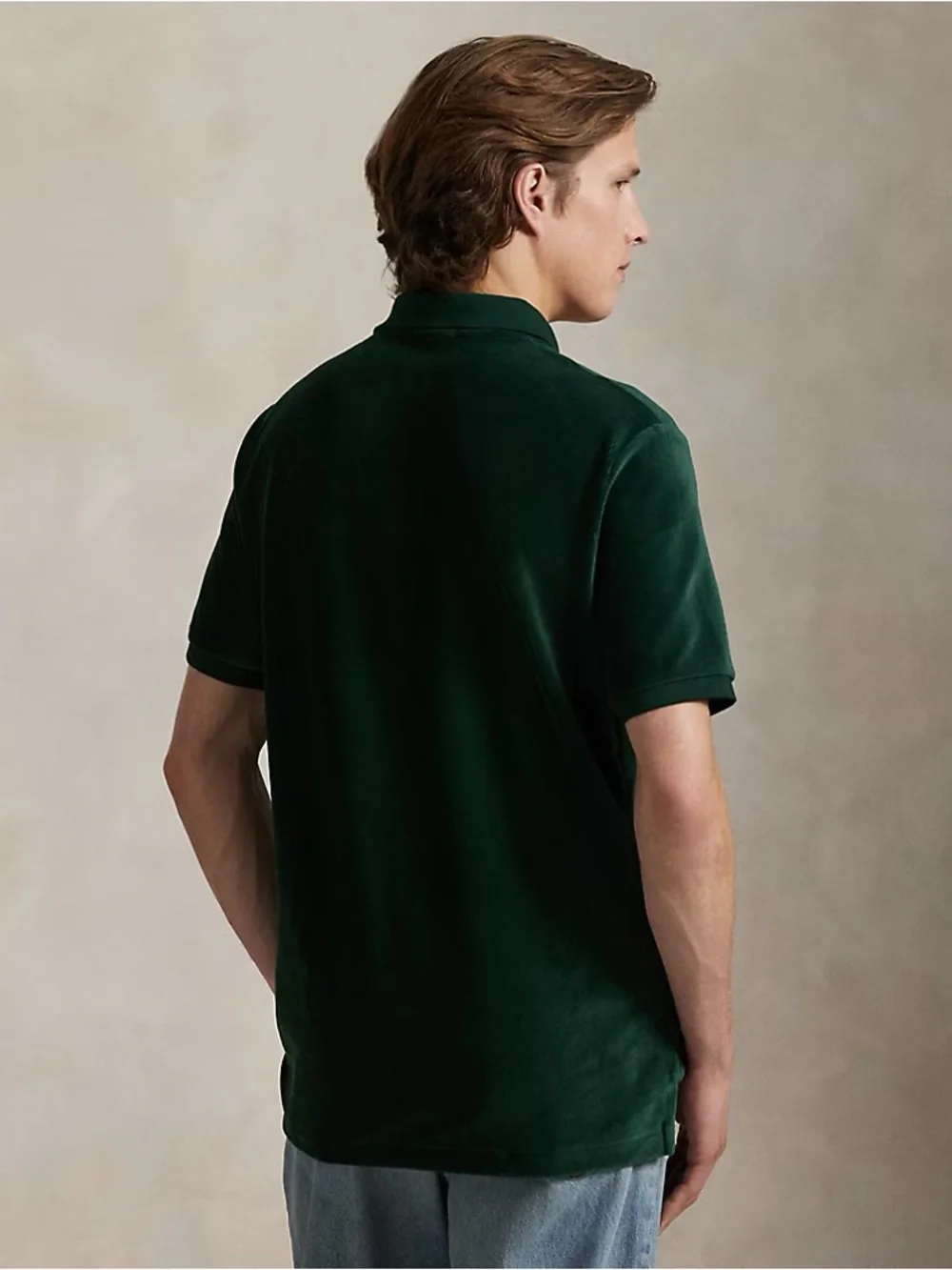Polo Ralph Lauren Classic Fit Knit Corduroy Polo Shirt in College Green Size XL